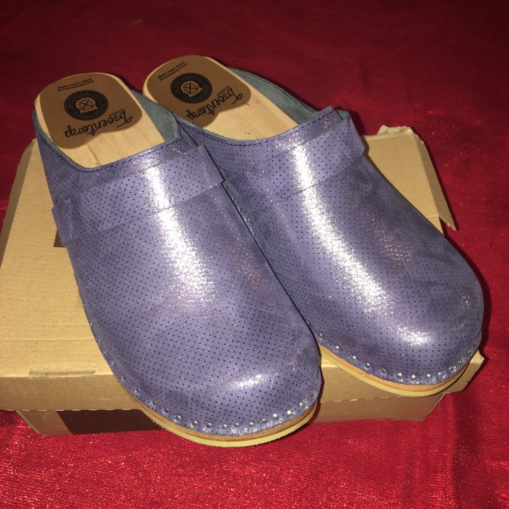 Purple clogs